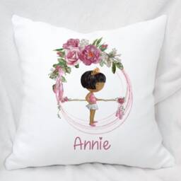 Personalised Ballerina Cushion For Girls - Ideal Gift Any Occasion - thumbnail 2