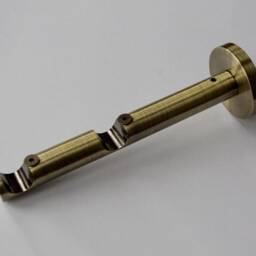 Antique Silver Double Curtain Pole Bracket - Modern Ceiling Mount Metal ??19mm - 0.75Inch Pack Of 1 - thumbnail 2