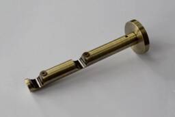 Antique Silver Double Curtain Pole Bracket - Modern Ceiling Mount Metal ??19mm - 0.75Inch Pack Of 1 - thumbnail 4