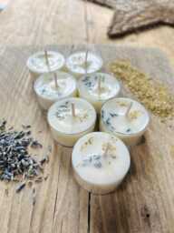 Lavender Chamomile Soy Tea Light Candles Natural Scented Candles