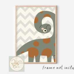 Set Of 4 Personalised Dinosaur Prints, Perfect For A Shared Bedroom, Playroom Or Nursery - Unframed - thumbnail 2