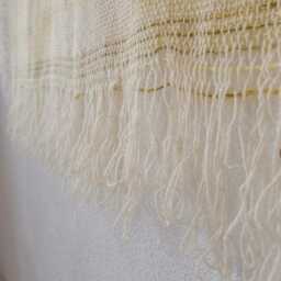 Woven Wall Hanging - Handmade Tapestry Minimalist Handwoven Green Neutral Fiber For Bedroom O'mua Verde - thumbnail 4