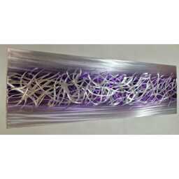 Modern Abstract Metal Wall Art, Purple & Silver, R Toomer Art - thumbnail 3