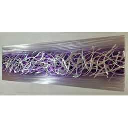 Modern Abstract Metal Wall Art, Purple & Silver, R Toomer Art - thumbnail 2