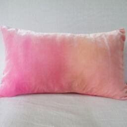 Velvet Soft Peach & Pale Pink Ombre Velvet Pillow Cover, 12 - thumbnail 2
