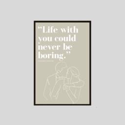 Gossip Girl Poster Print Chuck Bass Famous Quote Xoxo Fan Unique Couple Love Tv Series Perfect - thumbnail 3
