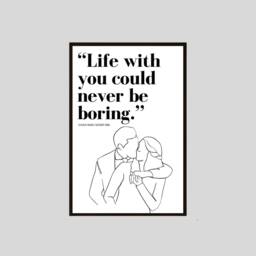 Gossip Girl Poster Print Chuck Bass Famous Quote Xoxo Fan Unique Couple Love Tv Series Perfect - thumbnail 2