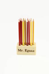 Personalized Wooden Pencil Holder - Pen Desk Decor Wood Wooden Office Organizer - thumbnail 1