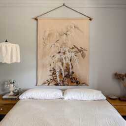Floral Linen Wall Hanging Vintage Botanical Print, Tasmanian Oak - thumbnail 2