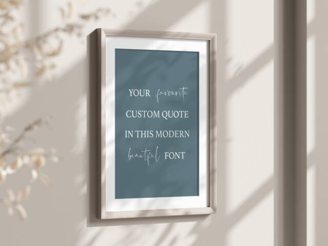 Custom Text Print, Quote Personalised Wall Art, Poem Or Song Lyrics Prints, Modern Sign - image 1