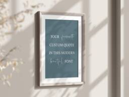 Custom Text Print, Quote Personalised Wall Art, Poem Or Song Lyrics Prints, Modern Sign - thumbnail 1