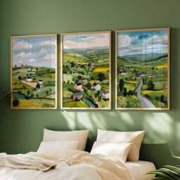 Set Of 3 North Yorkshire Posters, England Travel Prints, Countryside Wall Art Set, Scenic UK Nature Landscape Prints - thumbnail 3