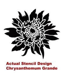 Flower Stencil Chrysanthemum Grande Lg - Wall Stencils For Easy Decor Better Than Decals - thumbnail 4
