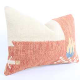 16x24 Turkish Kilim Pillow Cover Handmade Wool Lumbar Cushion - thumbnail 3