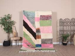 Authentic Boujaad Rug, Soft Moroccan Rug 5x7 Ft - thumbnail 1