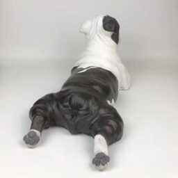 Custom English Bulldog Clay Sculpture Pet Memorial Portrait - thumbnail 4