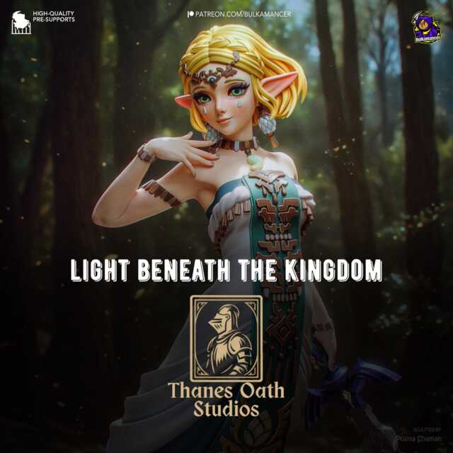 Light Beneath The Kingdom - Fantasy Princess Elf Warrior Zelda Resin Figure 16K - image 1