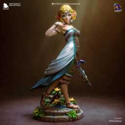 Light Beneath The Kingdom - Fantasy Princess Elf Warrior Zelda Resin Figure 16K - thumbnail 3