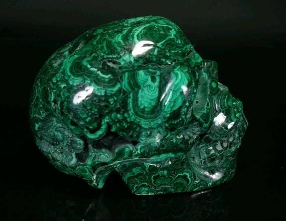 Malachite Skull - image 1