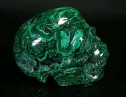 Malachite Skull - thumbnail 1