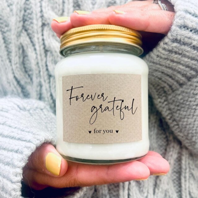 Forever Grateful Soy Candle Thoughtful Friendship Gift - image 1