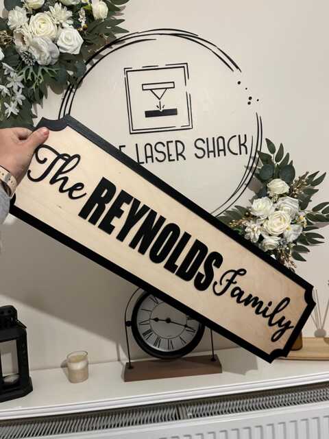 70cm Long The Surname Family With Est Date - Street Sign 3D Look Personalised Wall Mount Home Decor Birthday Wedding Christmas - image 1