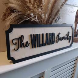 70cm Long The Surname Family With Est Date - Street Sign 3D Look Personalised Wall Mount Home Decor Birthday Wedding Christmas - thumbnail 4