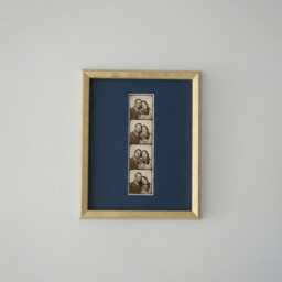 Walnut Oak Gold Fillet Picture Frame, Mid Century Modern - thumbnail 2