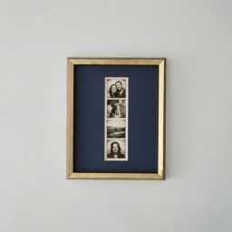 Walnut Oak Gold Fillet Picture Frame, Mid Century Modern - thumbnail 1
