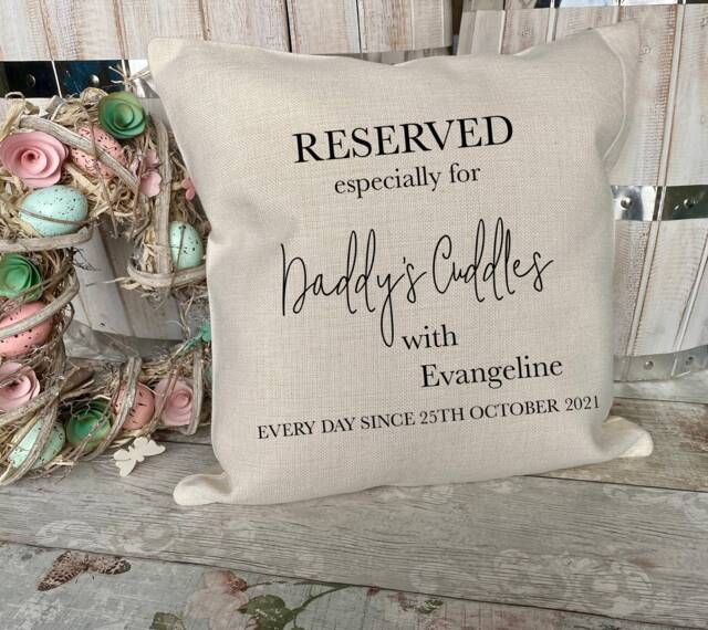 Personalised New Daddy Gift, Birthday Baby Gift For Dad, Cushion, Dad Christmas - image 1