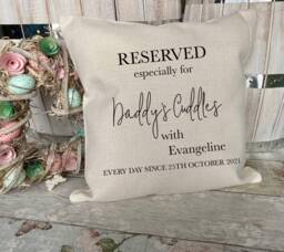 Personalised New Daddy Gift, Birthday Baby Gift For Dad, Cushion, Dad Christmas - thumbnail 1