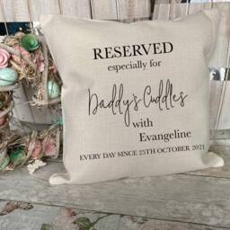 Personalised New Daddy Gift, Birthday Baby Gift For Dad, Cushion, Dad Christmas - thumbnail 3