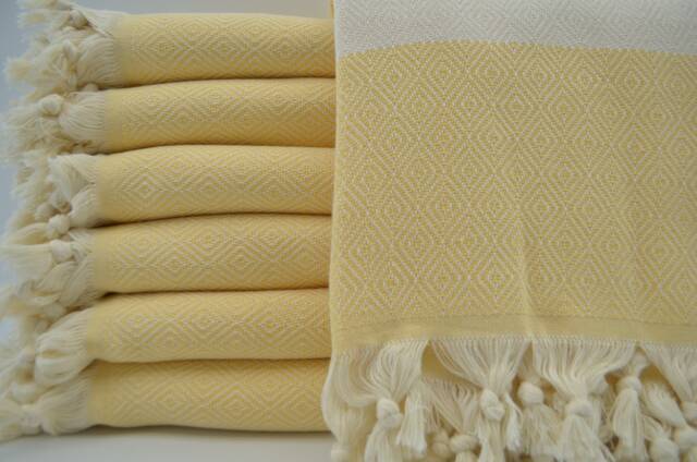 "Bohemian Towel, Light Yellow Towel, Spa Towel, Pool Towel, Turkish Beach Towel, Bath Peshtemal, Turkish Towel, Towel, 40""x70" - image 1