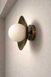 Modern Brass Globe Wall Sconce, Mid Century Light, Vintage Bathroom Vanity Luxury Bedside Lamp Decor