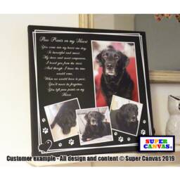 Dog Puppy Pet Memorial Personalised Portrait Picture Frame Wall Art Framed Canvas Print Handmade Cat Loss Christmas Gift - thumbnail 3
