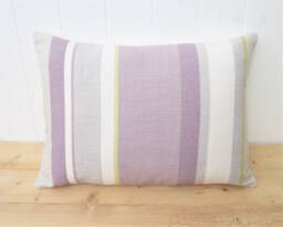 "Laura Ashley Purple Stripe Cushion Handmade in Eaton Stripe, 17"" By 12" - thumbnail 1