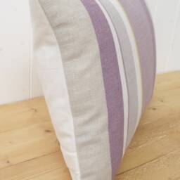 "Laura Ashley Purple Stripe Cushion Handmade in Eaton Stripe, 17"" By 12" - thumbnail 2