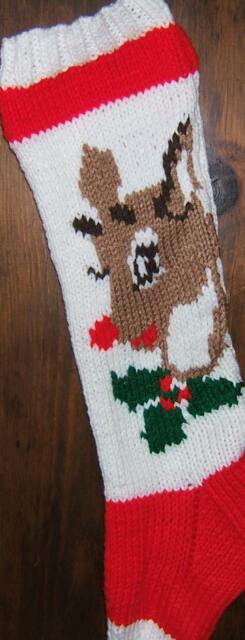 Personalized Hand Knitted Christmas Stocking - image 1
