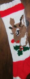 Personalized Hand Knitted Christmas Stocking - thumbnail 1