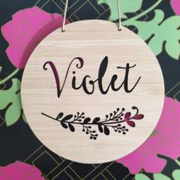 Floral Personalised Wooden Wall/Door Hanging-Wall Hanging-Kids Door Sign-Custom Name-Kids Gift-Baby Gift-Lasercut-Plaque-Nursery Decor