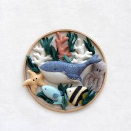 Whale Baby Mobile Nursery, Ocean Nautical Hanging Mobile, Coastal Neutral Sea Life Bebe, Shower Gift - thumbnail 4