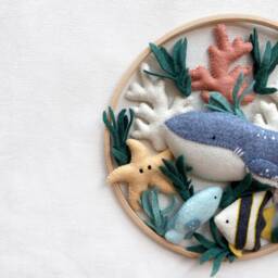 Whale Baby Mobile Nursery, Ocean Nautical Hanging Mobile, Coastal Neutral Sea Life Bebe, Shower Gift - thumbnail 2