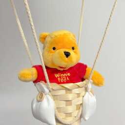 Neutral Winnie The Pooh Themed Hot Air Balloon Nursery Light Shade - thumbnail 3