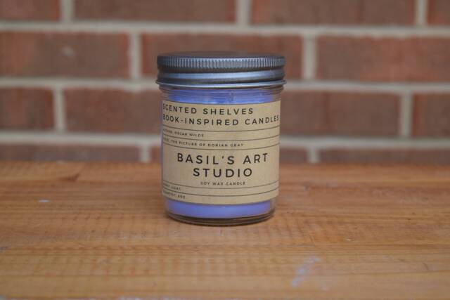 Basil's Art Studio - Picture Of Dorian Gray Book Candle Scent Inspired Literary Gift For Reader Soy - image 1