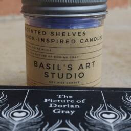 Basil's Art Studio - Picture Of Dorian Gray Book Candle Scent Inspired Literary Gift For Reader Soy - thumbnail 2