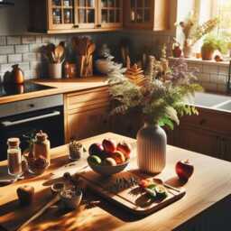 Customizable Wooden Kitchen Worktop - Durable Island, Handcrafted, Rustic Wood Counter Solid Countertop - thumbnail 1