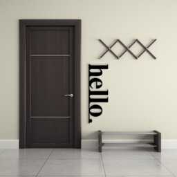 Modern Hello Metal Wall Art, Minimalist Entryway Decor - thumbnail 2