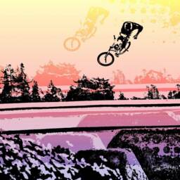 Bmx Bike Beach Towel Cycling Art, Original Design - thumbnail 3