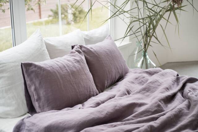 Natural Linen Bedding Set/King & Queen Washed Duvet Cover Set With 2 Pillowcases Oeko-Tex?? - image 1