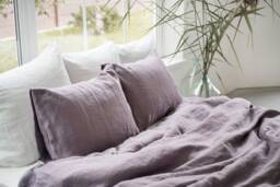 Natural Linen Bedding Set/King & Queen Washed Duvet Cover Set With 2 Pillowcases Oeko-Tex??